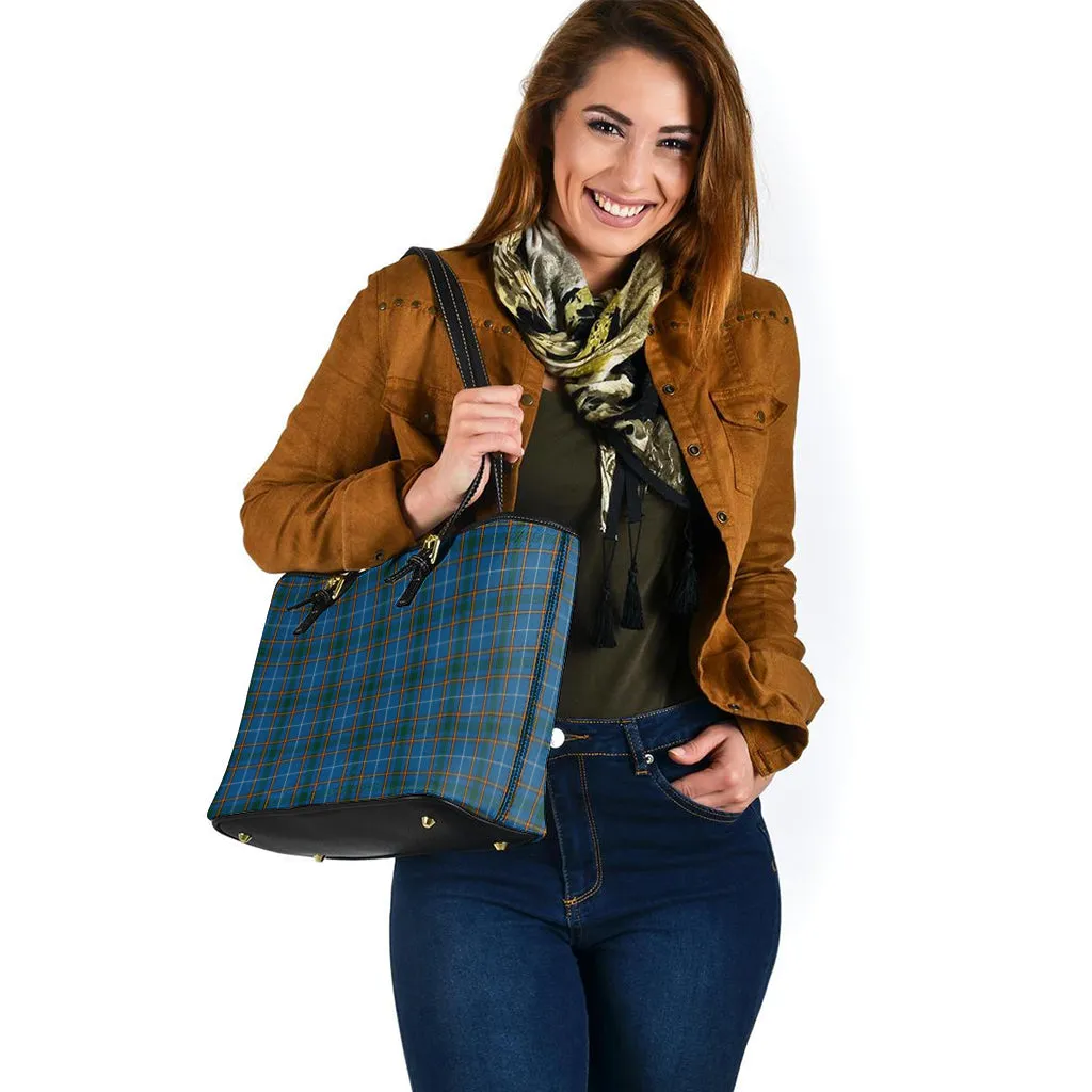 Bain Tartan Leather Tote Bag