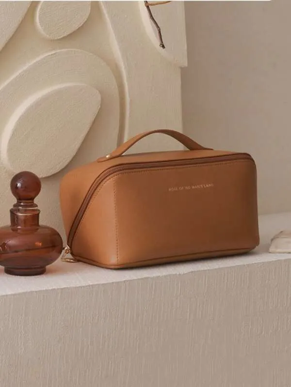 BelleTrésor™: Stylish Leather Makeup & Travel Pouch