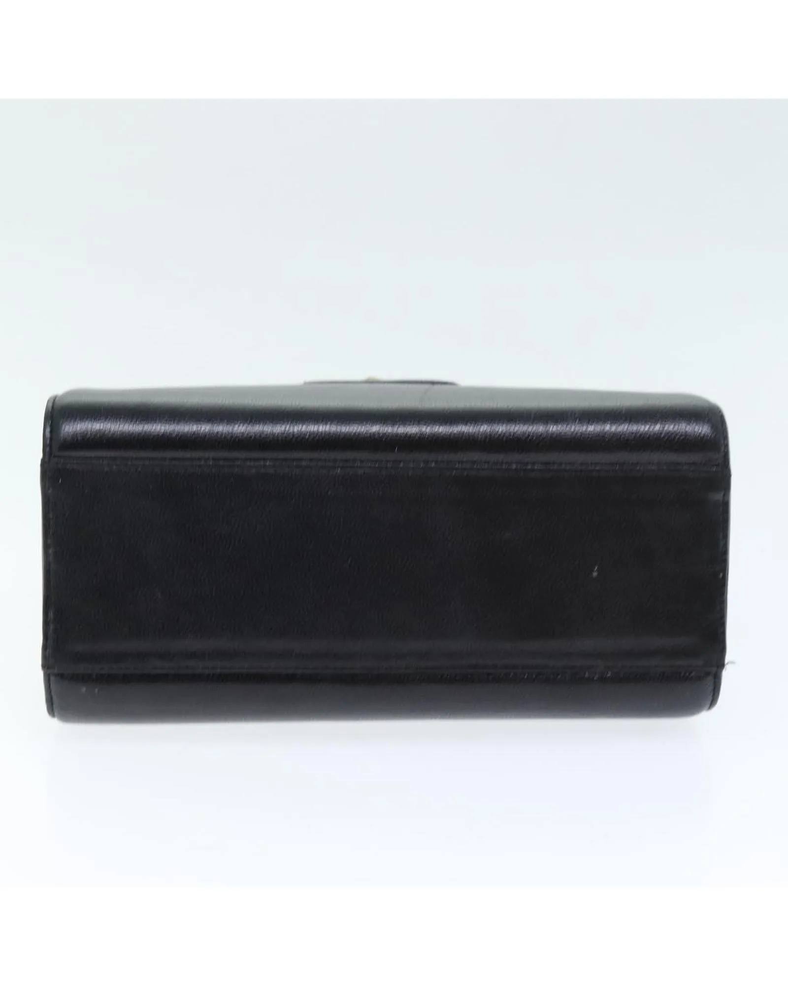 Black Leather Hand Bag with Dust Bag and Box (Rank C)