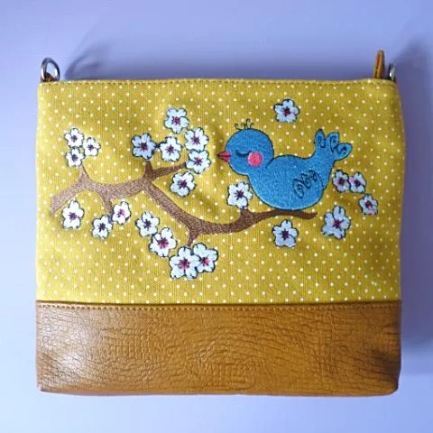 Blue Bird Over Shoulder Bag