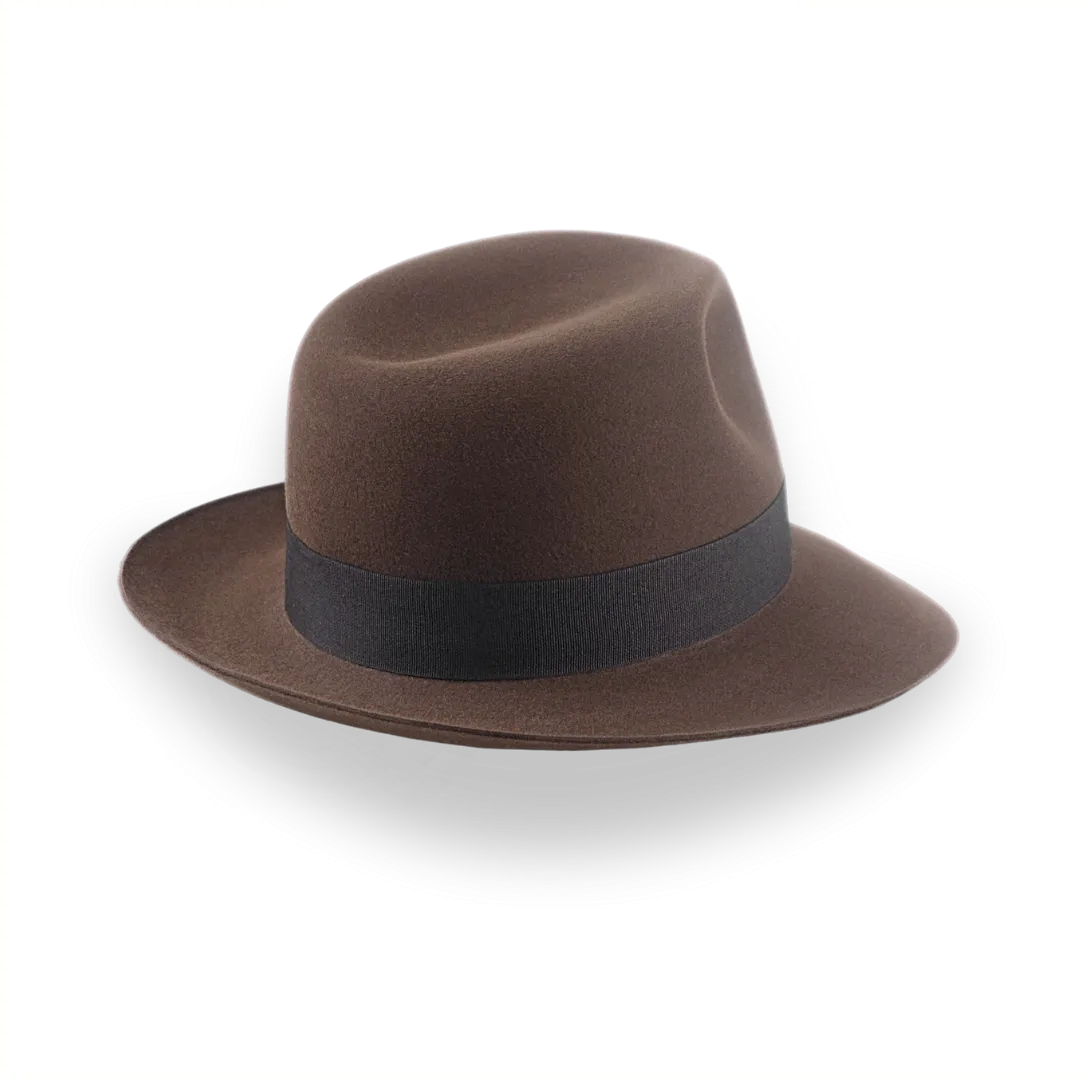 Brown Indiana Jones Style Fedora in Durable Fur Felt | The Templar