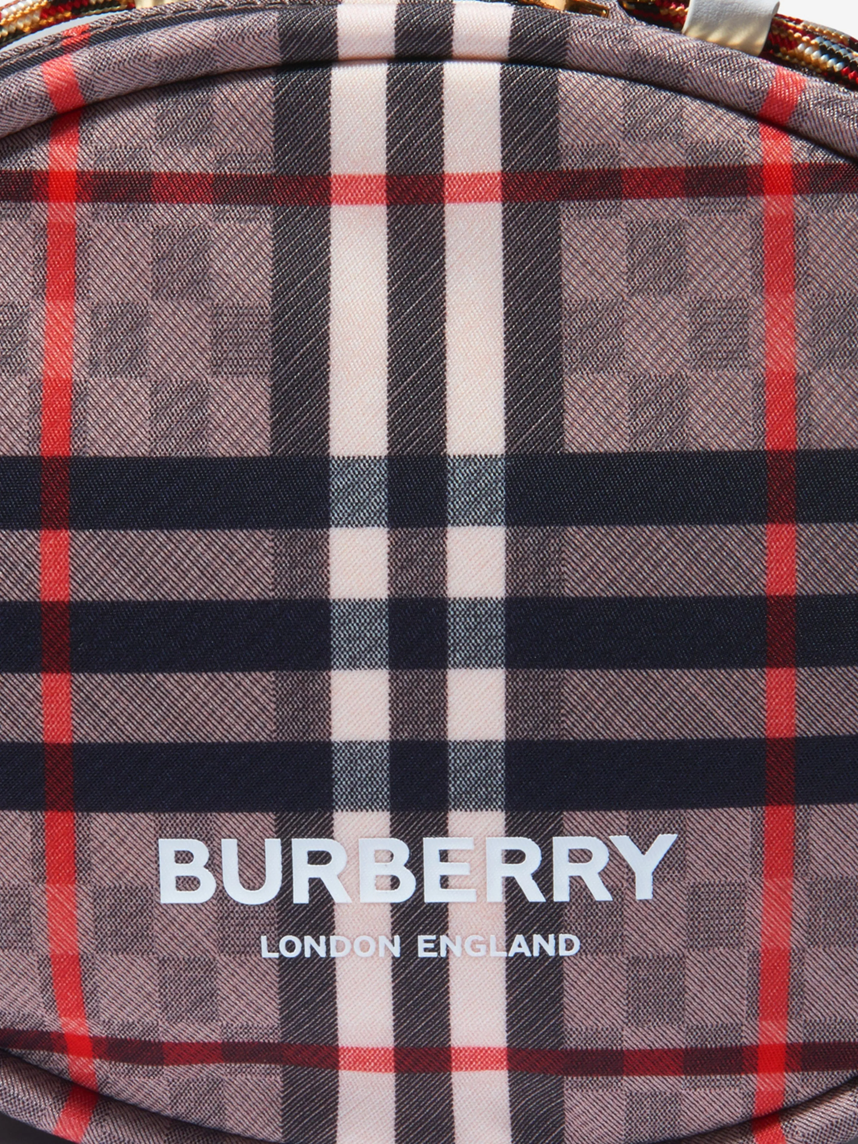 Burberry Girls Checkerboard Round Bag