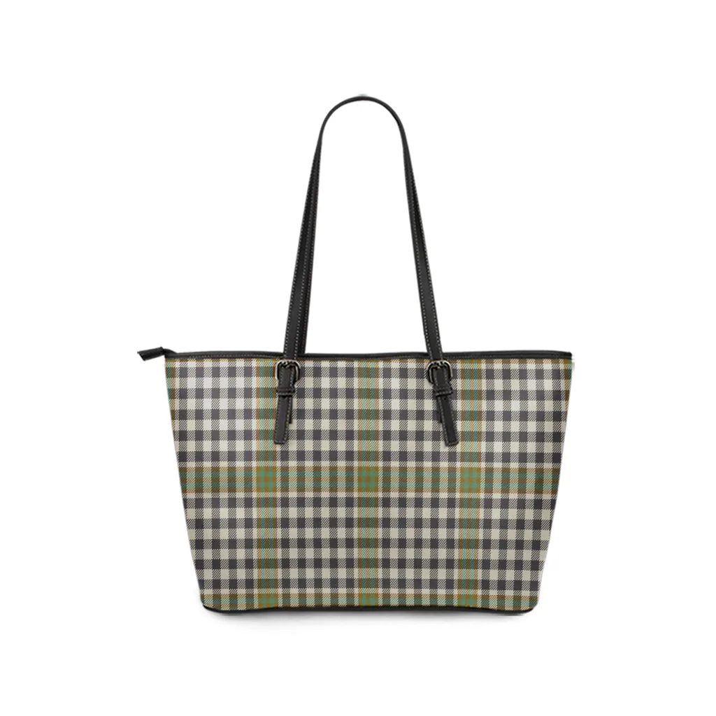 Burns Check Tartan Leather Tote Bag