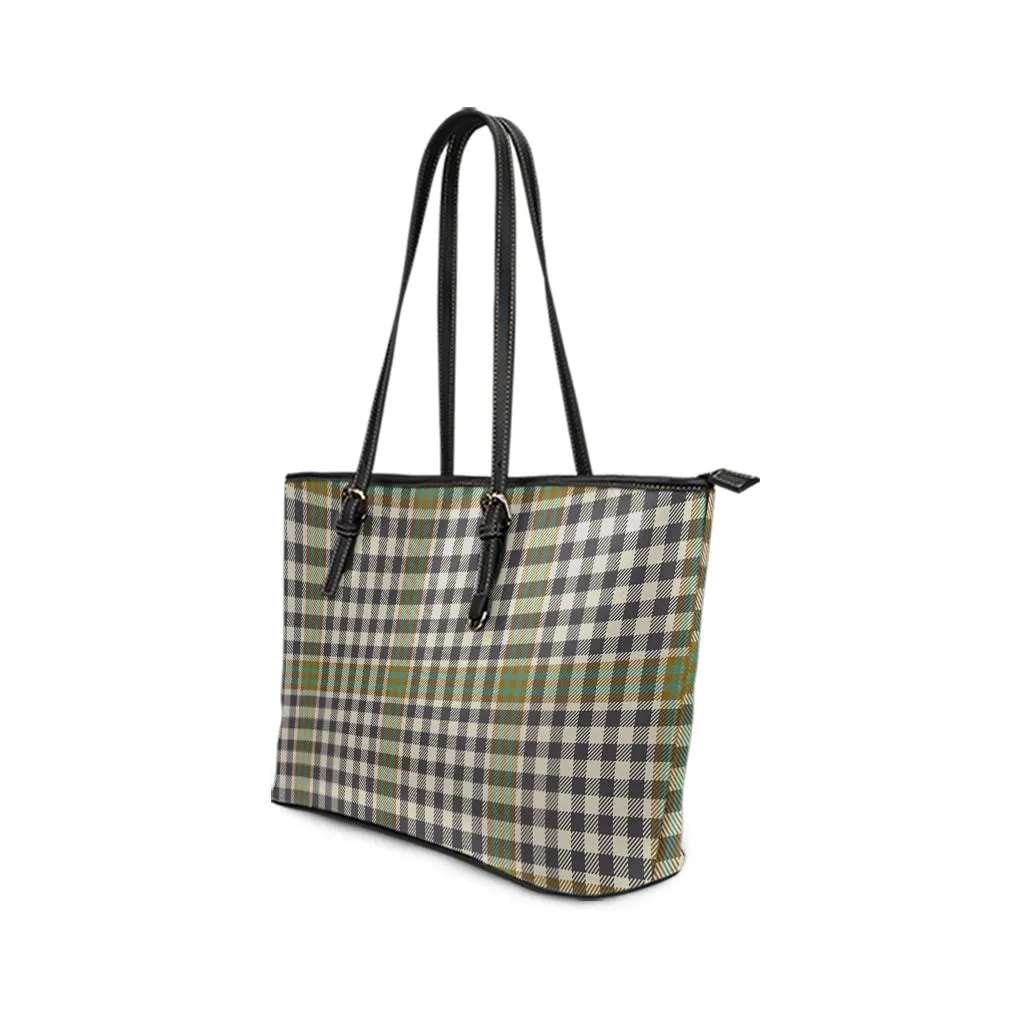 Burns Check Tartan Leather Tote Bag