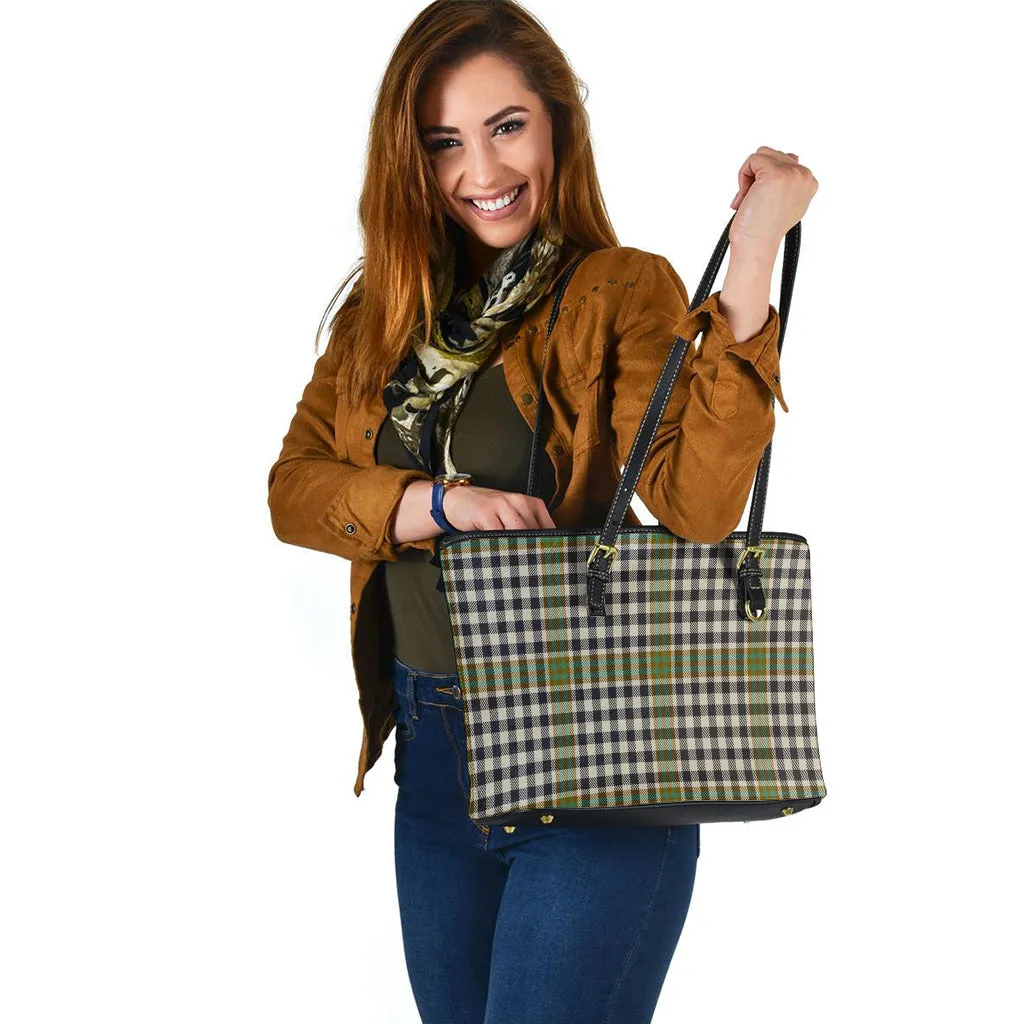 Burns Check Tartan Leather Tote Bag