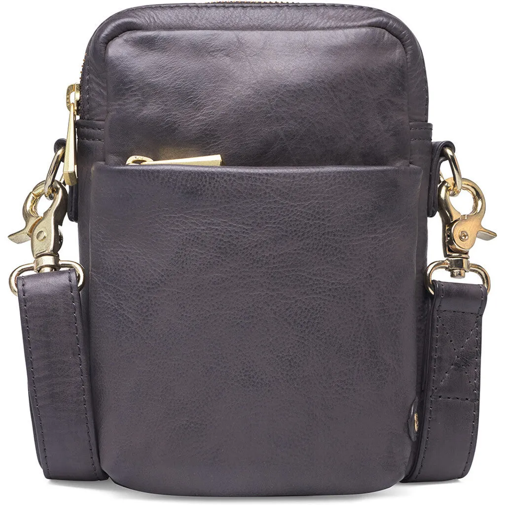 Classic mobile bag in soft leather quality / 15700 - Antracit