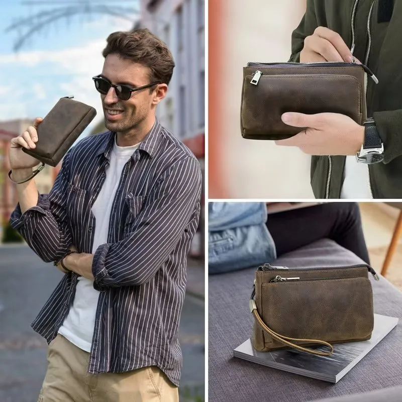 CowLuxe Stylish Leather Men's Essentials Bag