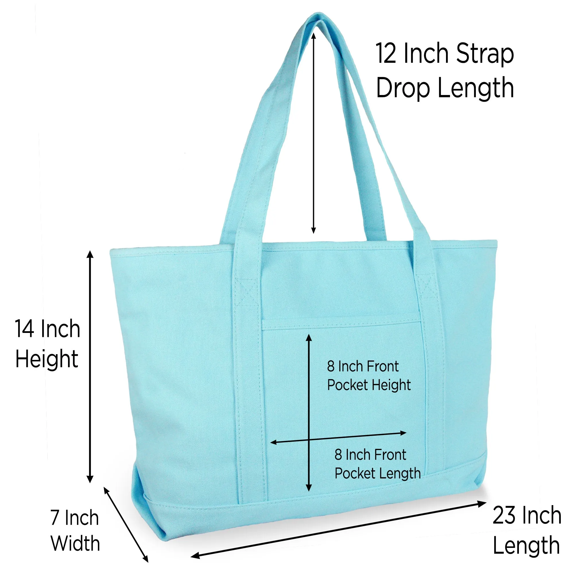 Dalix 23" Deluxe Soft Canvas Tote Bag