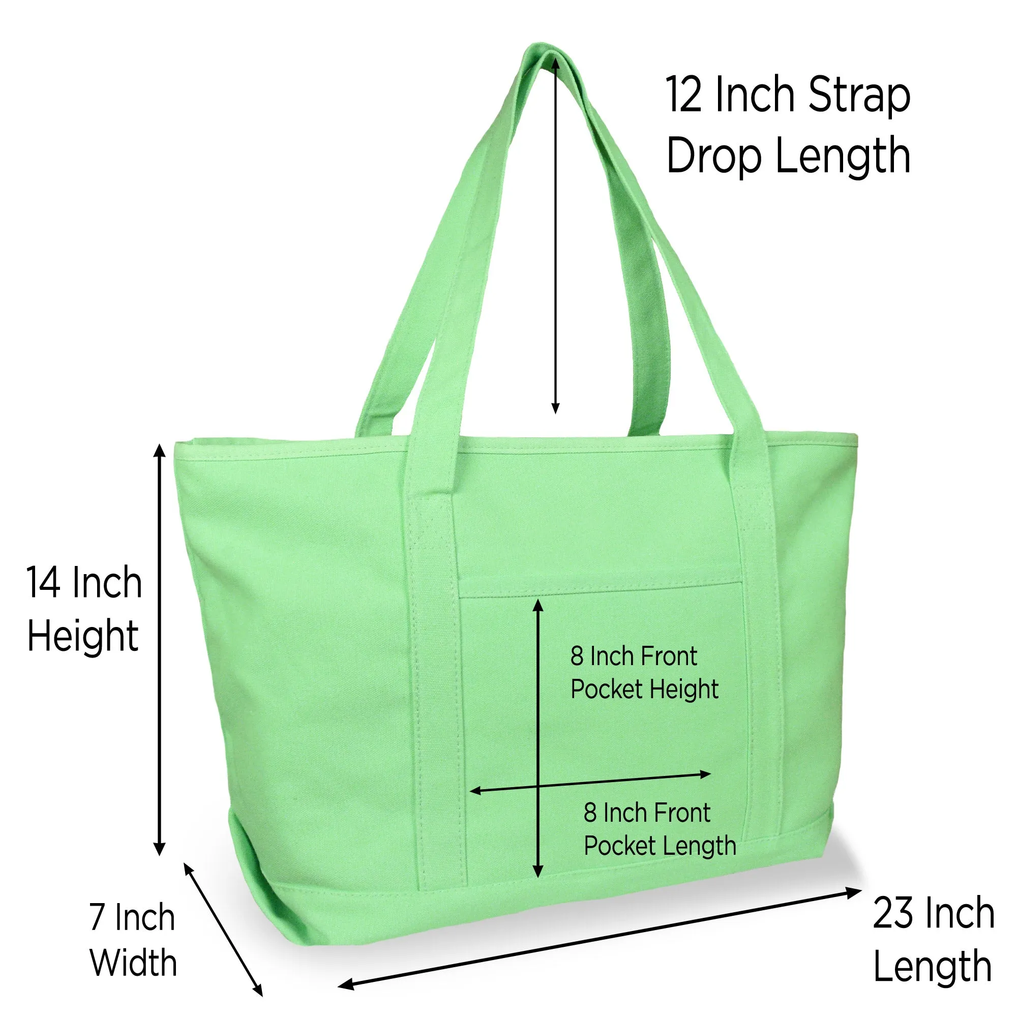 Dalix 23" Deluxe Soft Canvas Tote Bag