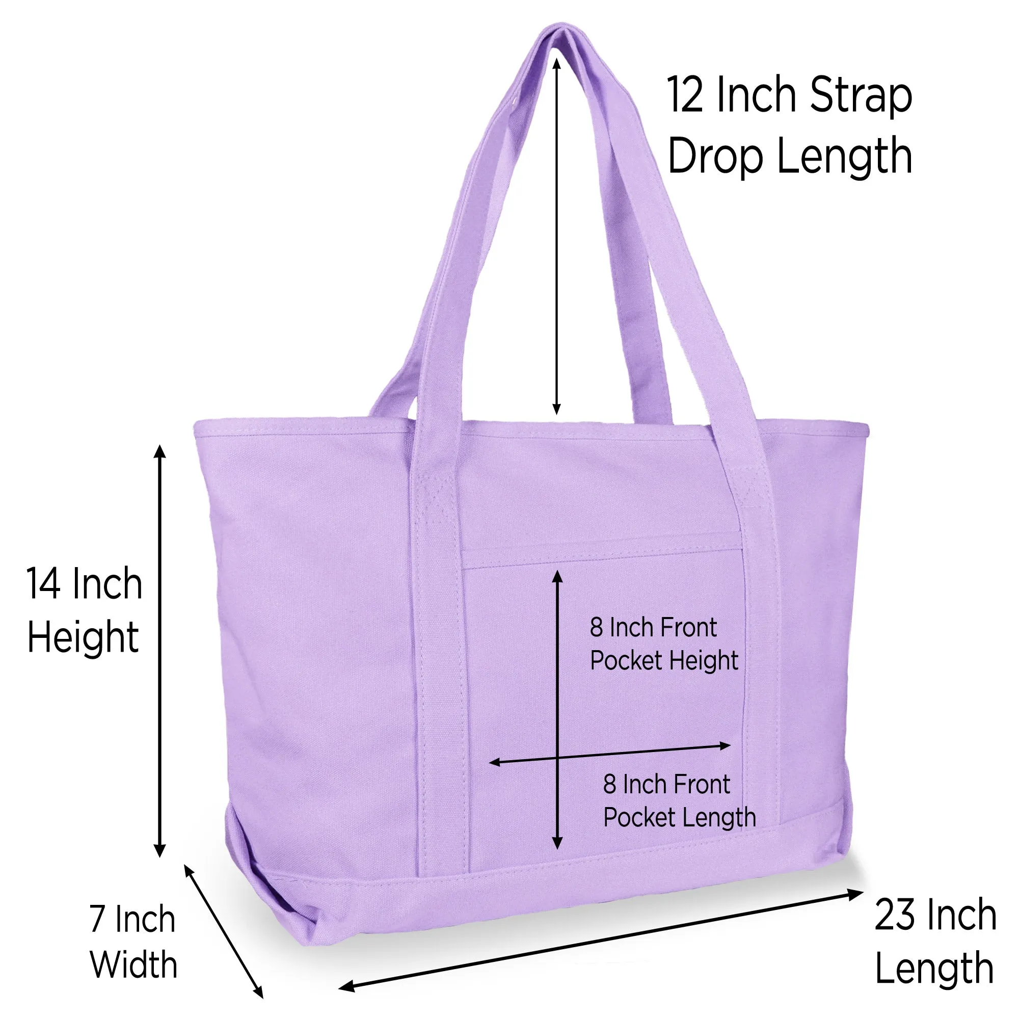 Dalix 23" Deluxe Soft Canvas Tote Bag