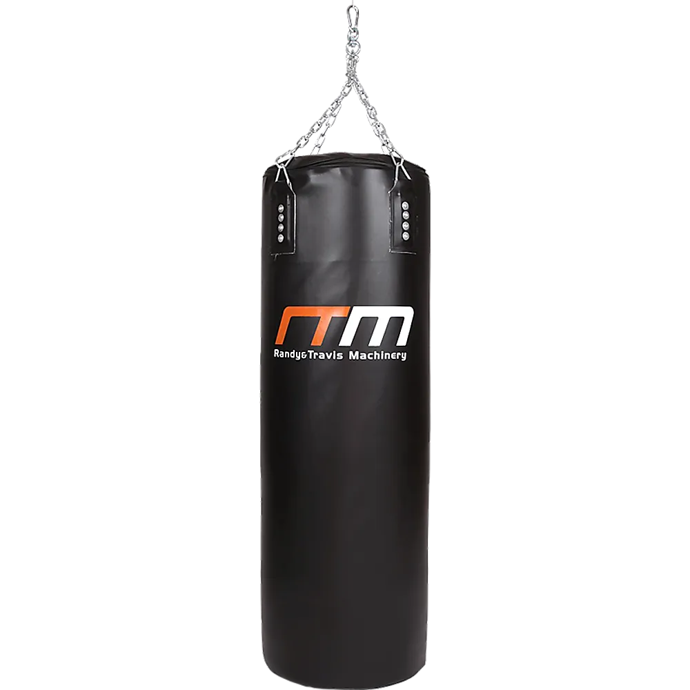 Durable 37kg Boxing Punching Bag, PU Leather, Black