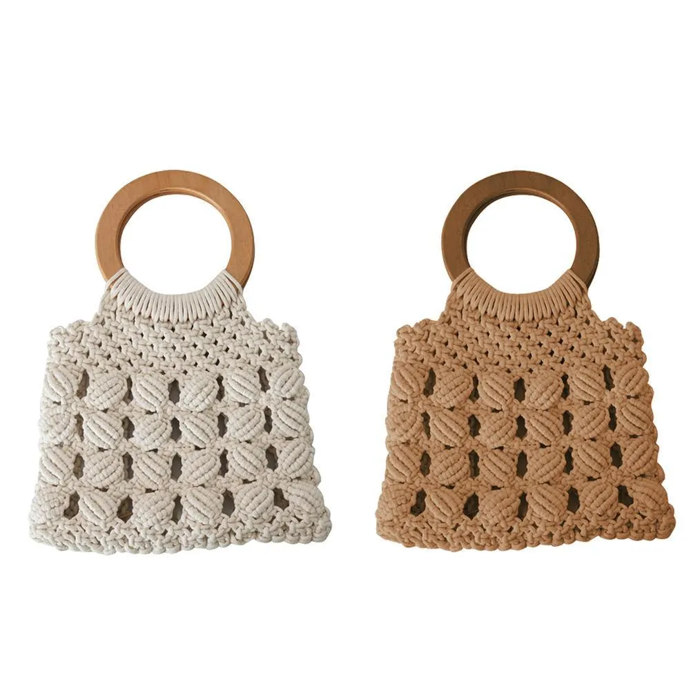 Fashion cotton rope straw hand bags