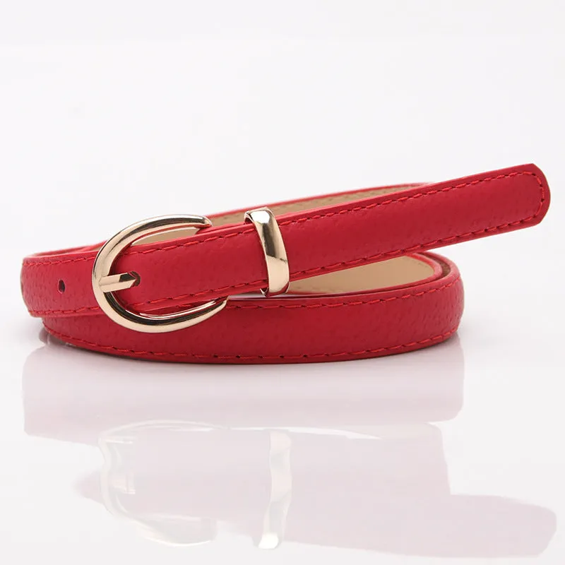 Leather Decorative Thin Belt Trendy Versatile Student Pant Belt Casual Jeans