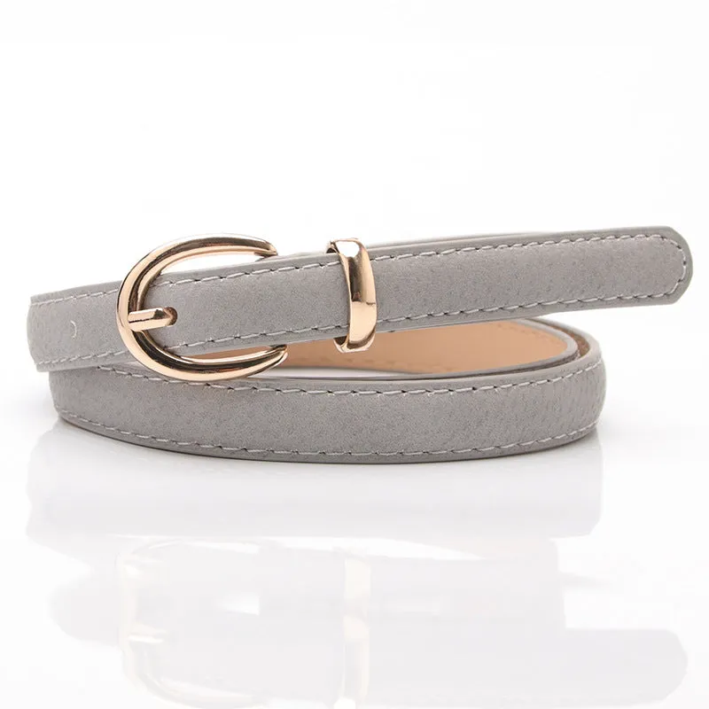 Leather Decorative Thin Belt Trendy Versatile Student Pant Belt Casual Jeans