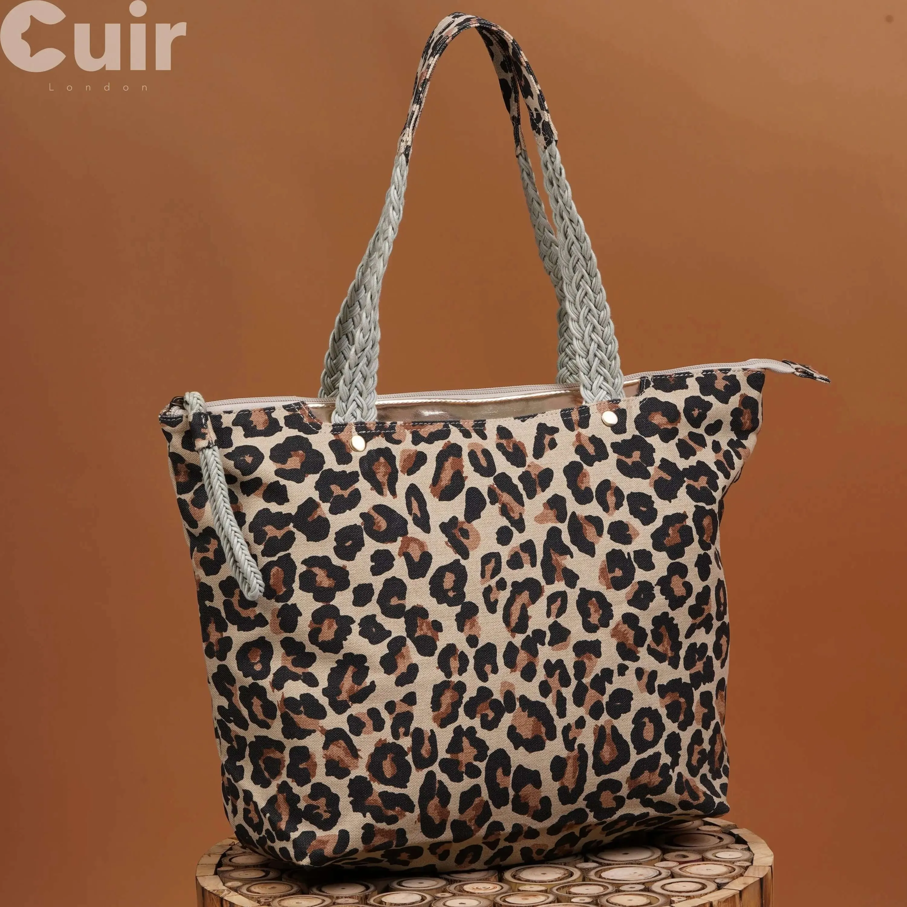 Leo Medium Printed Canvas Bag