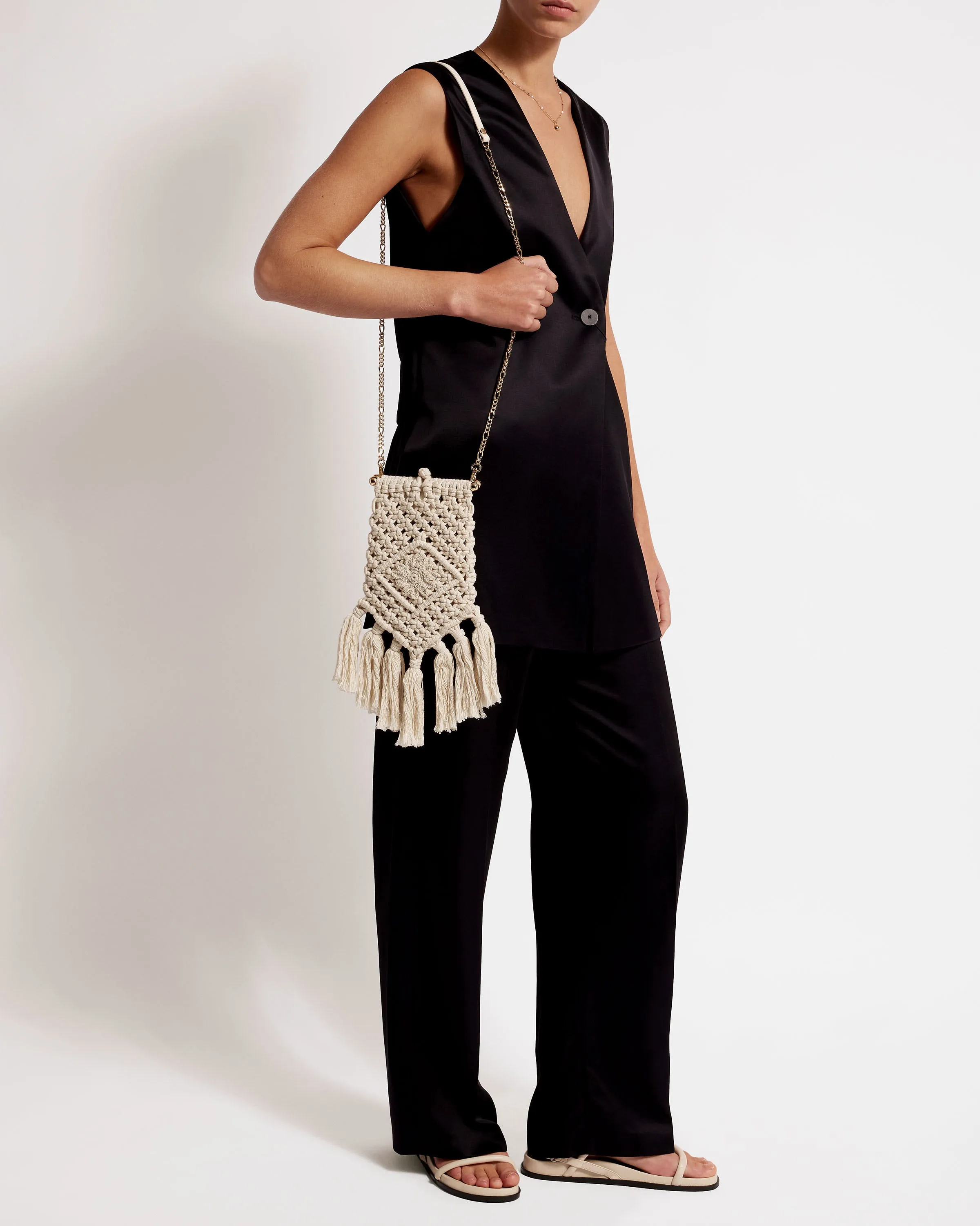 Macrame Bag - Cotton/Vegan Leather