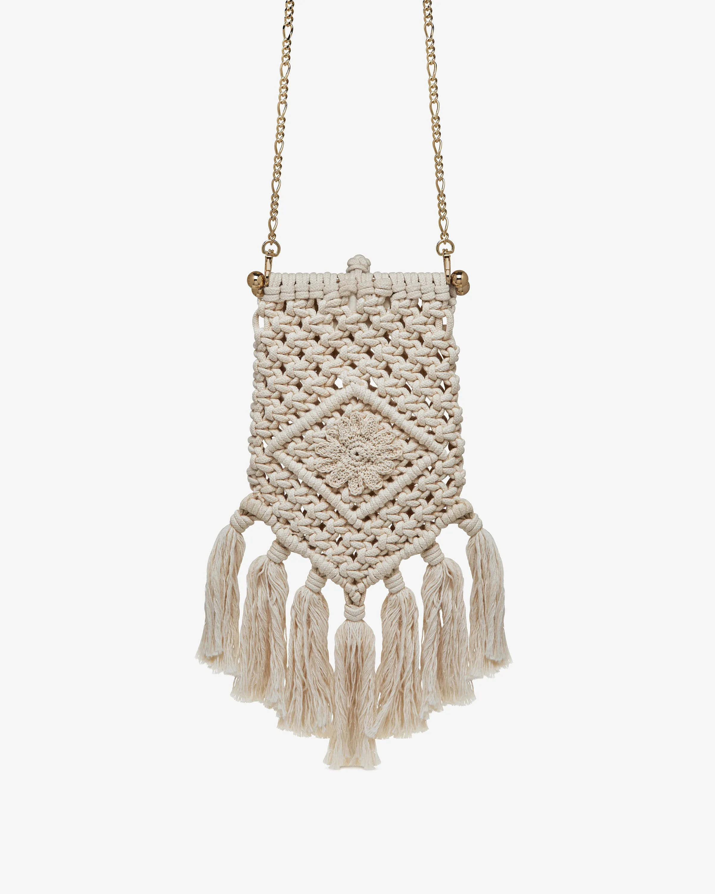 Macrame Bag - Cotton/Vegan Leather