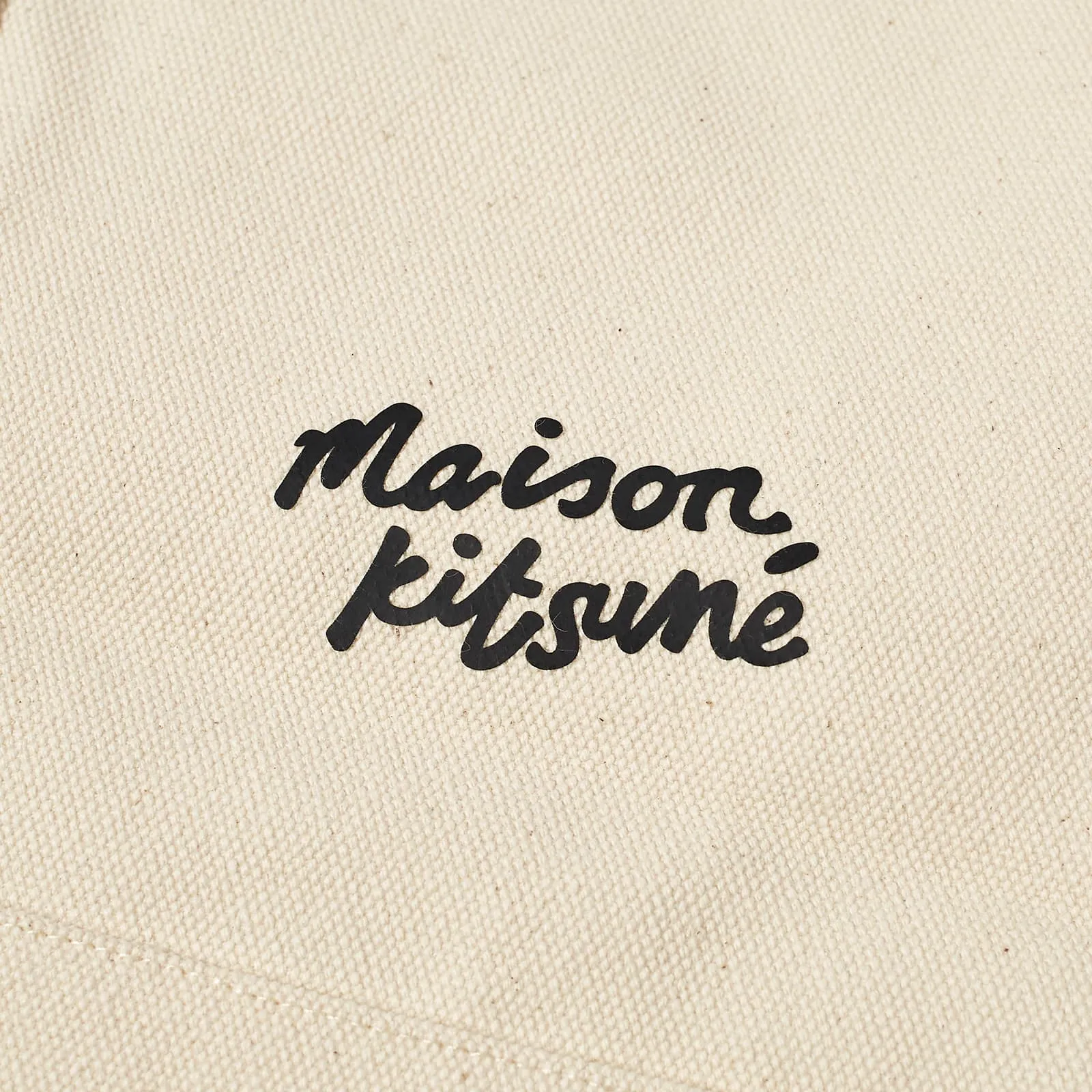 Maison Kitsune Fox Head tote bag, ecru