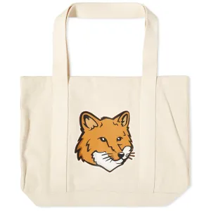 Maison Kitsune Fox Head tote bag, ecru