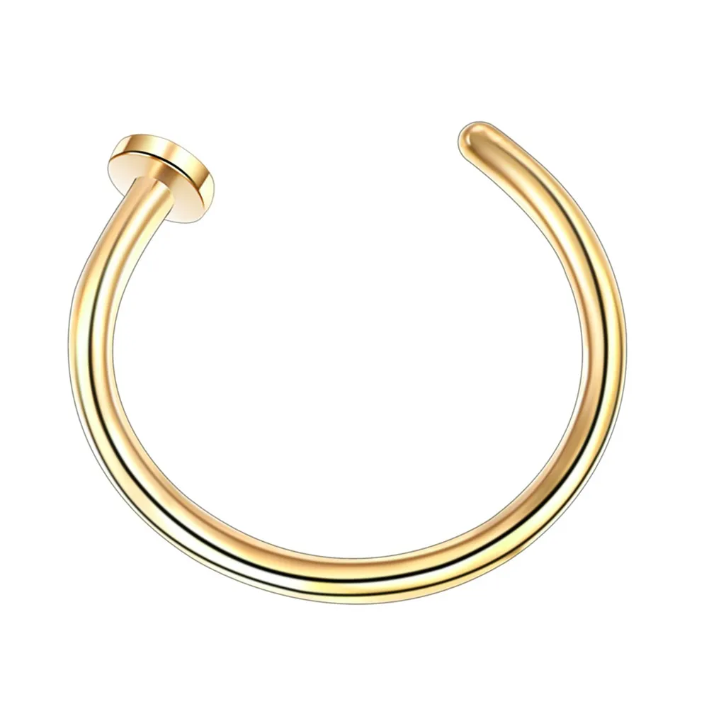 Piercing Jewelry Twist U Shape Nose Ring for Women in Gold Color