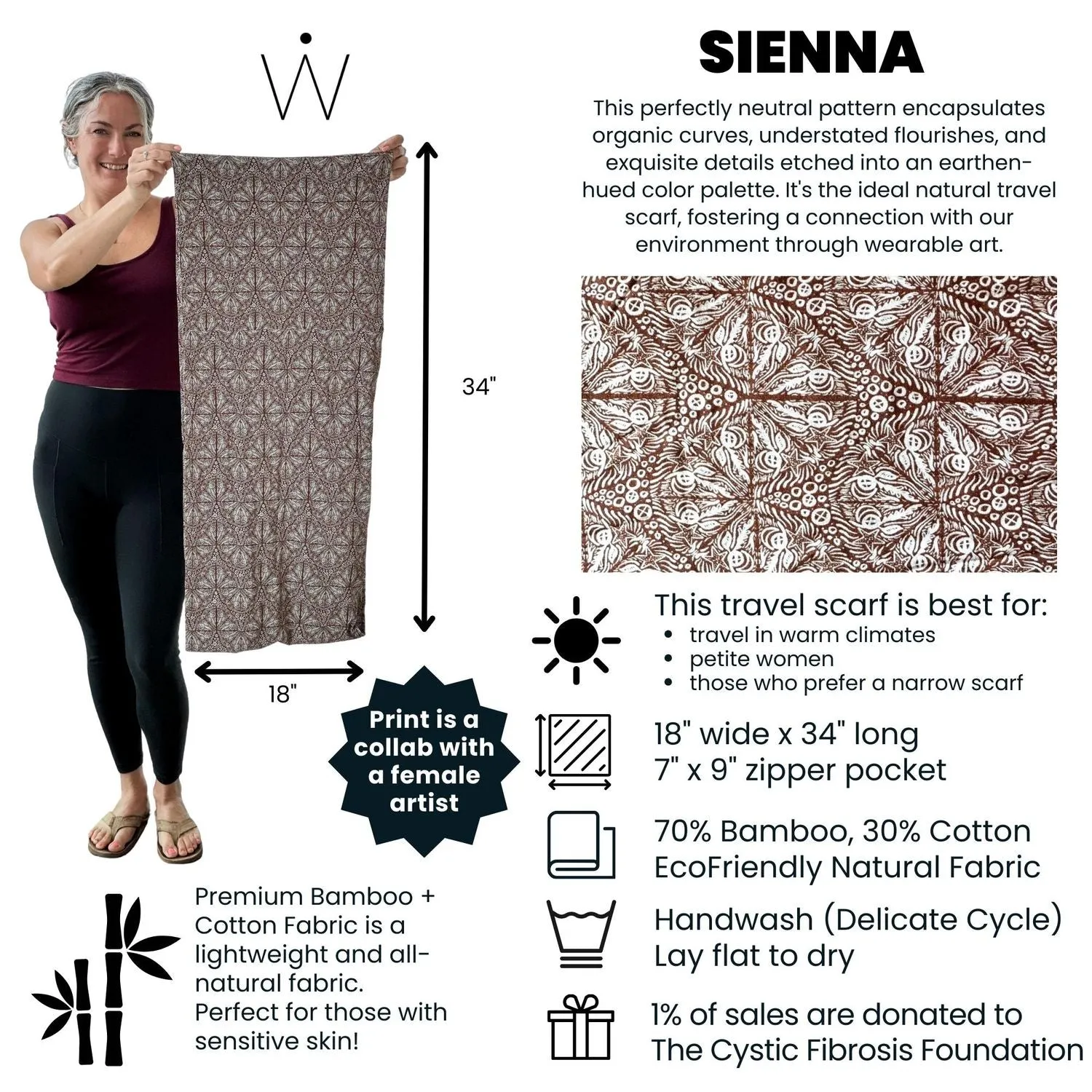 SIENNA // Travel Scarf