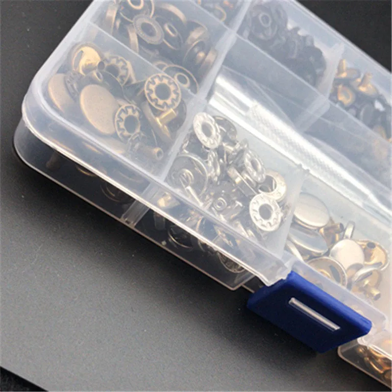 Snap Fasteners - Round Clothing Snaps - Metal Snaps Button Press Stud - Snap Closure - Leather Craft Snaps - Button Purse Clasp Bag Sewing