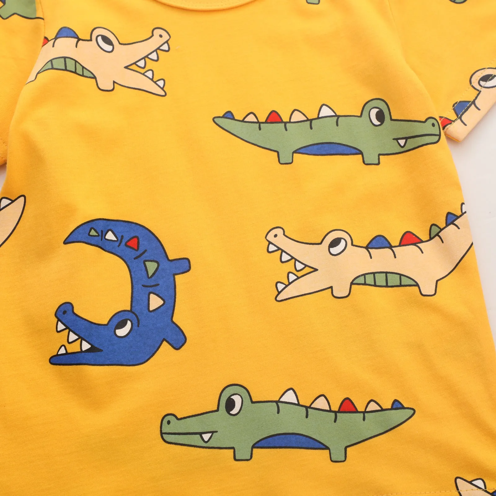 Toddler Crocodile Print Short Sleeve T-shirt