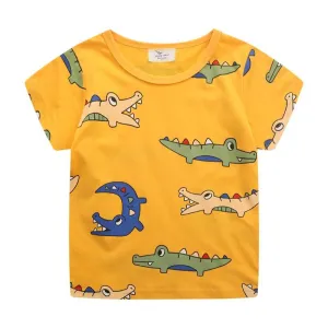 Toddler Crocodile Print Short Sleeve T-shirt