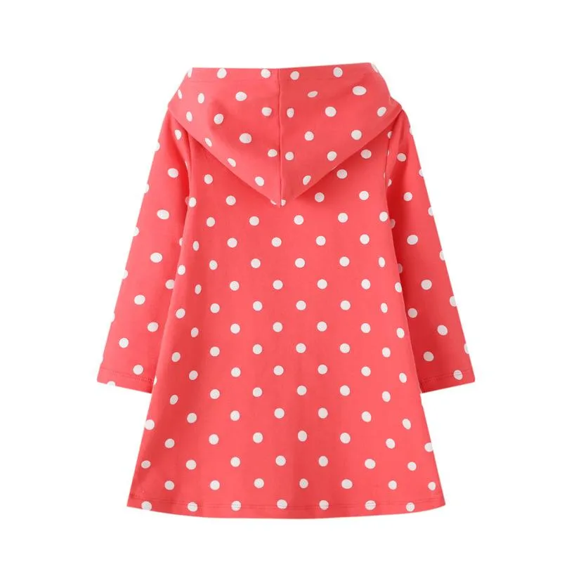 Toddler Girls Red Flowers Pattern Dress