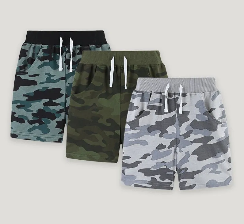 Toddler/Kid Boys Camouflage Design Shorts (3 Colors)