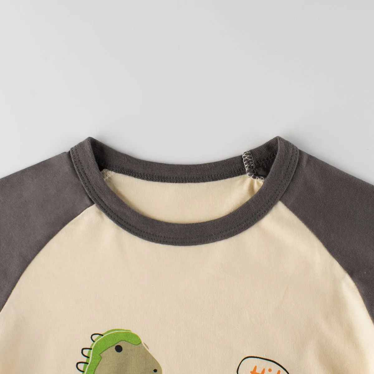 Toddler/Kid Boy's Dino with Lion Print Design Cotton Tee