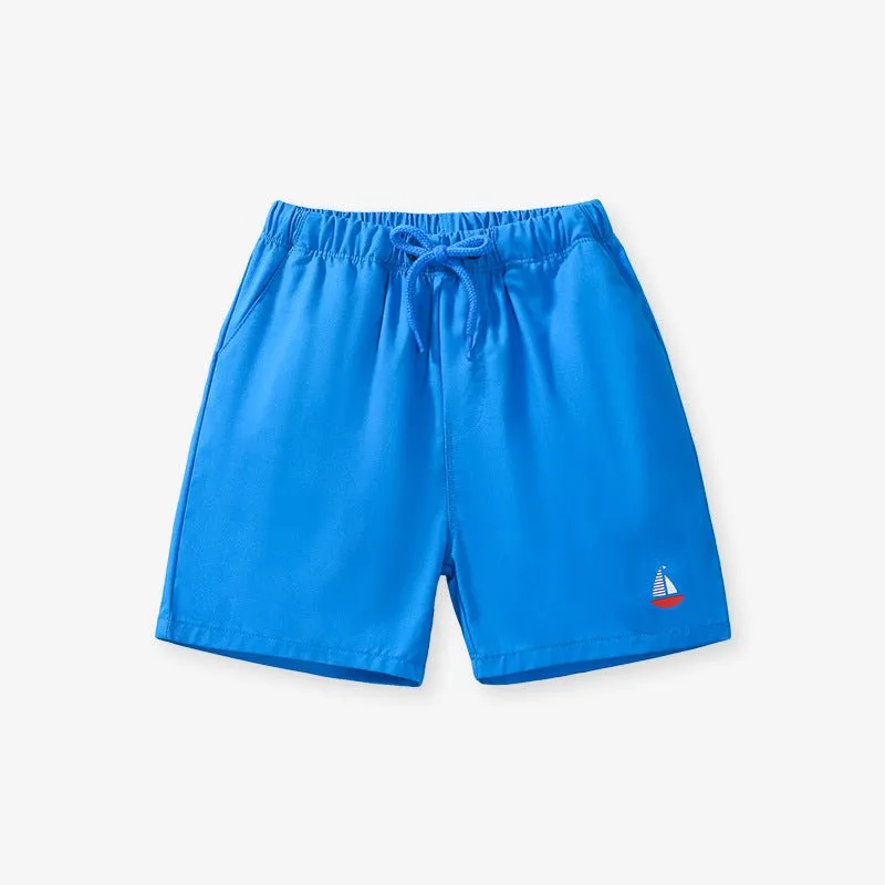 Toddler/Kid Boy's Little Sailboat Print Design Shorts(2 Colors)