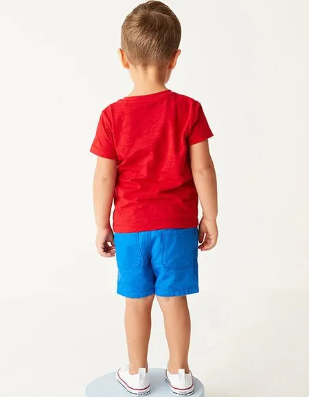 Toddler/Kid Boy's Little Sailboat Print Design Shorts(2 Colors)