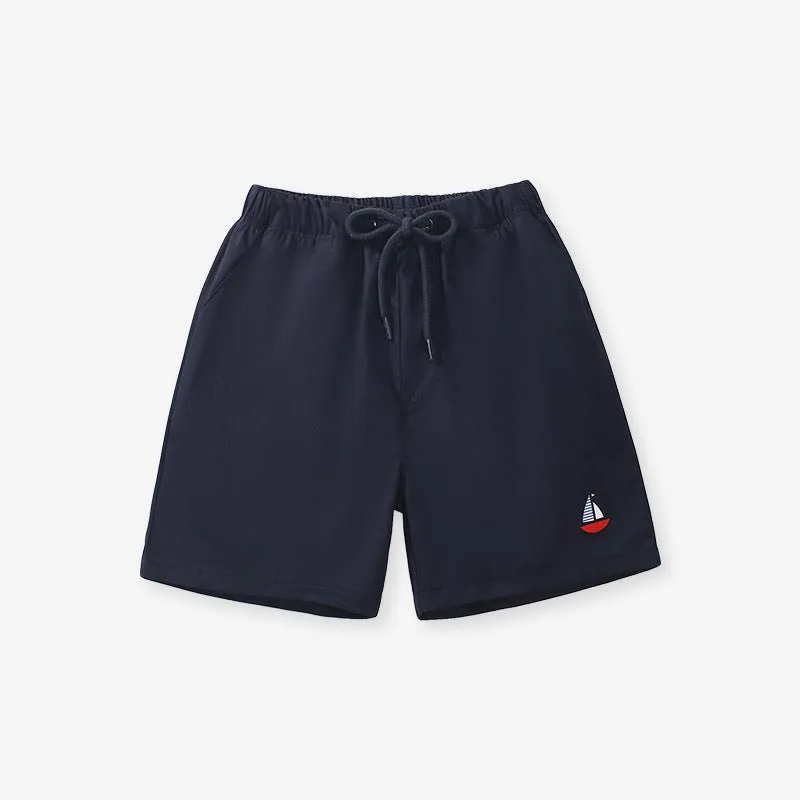 Toddler/Kid Boy's Little Sailboat Print Design Shorts(2 Colors)