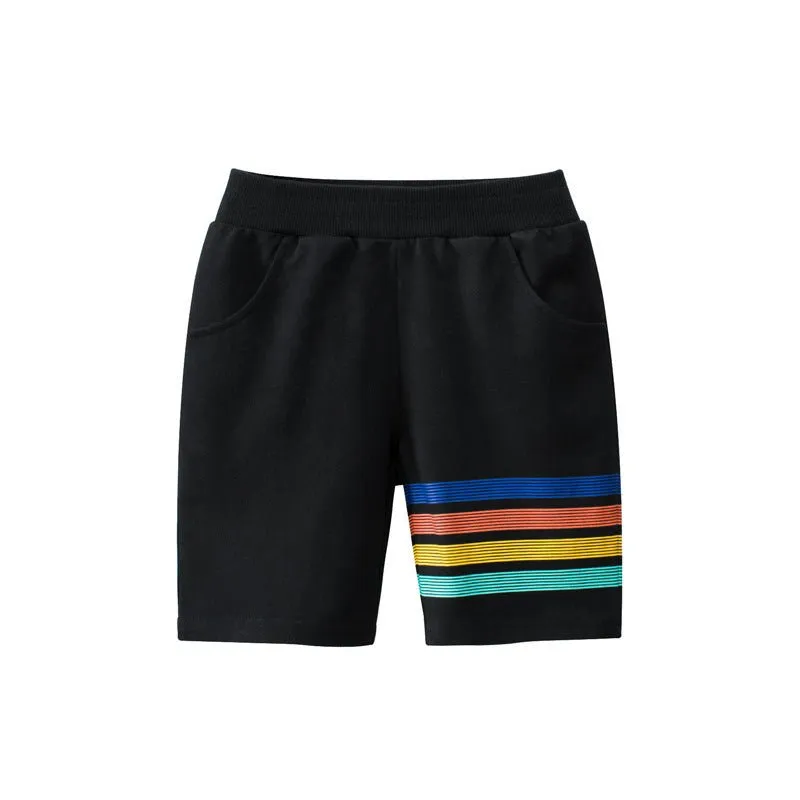 Toddler/Kid Colorful Stripes Casual Cotton Shorts (2 colors)