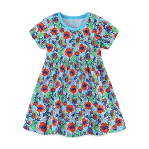 Toddler/Kid Girl's Cartoon Lotus Blossom Design Dress