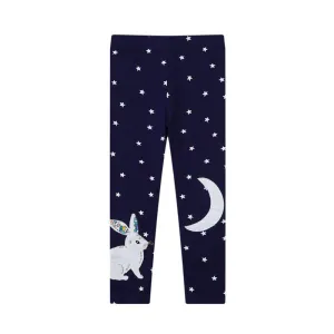 Toddler/Kid Girl's Moon with Rabbit Design Leggings