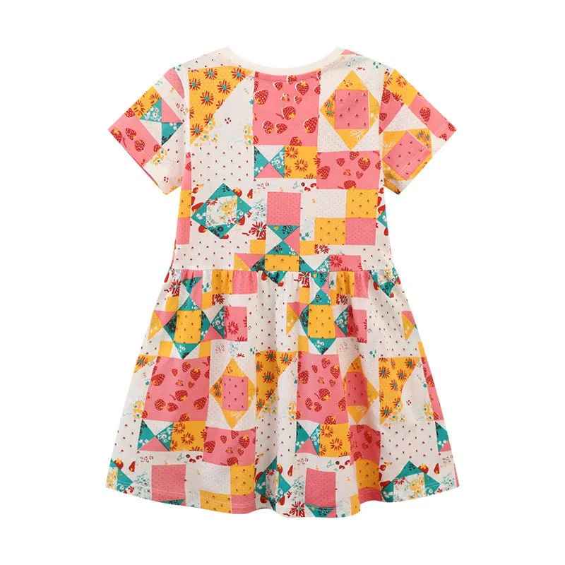 Toddler/Kid Girl's Short Sleeve Floral Dress