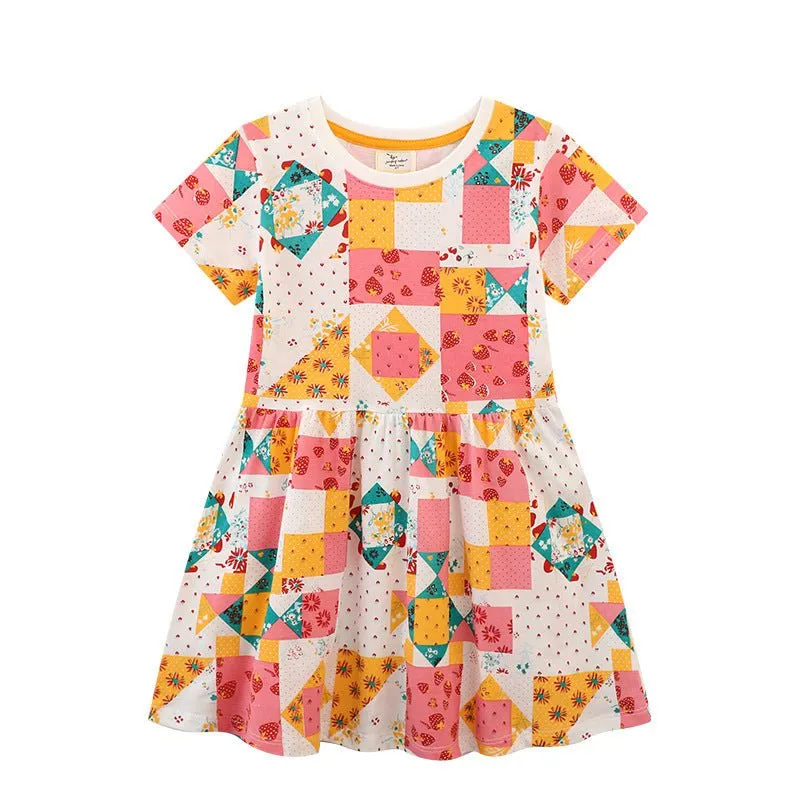 Toddler/Kid Girl's Short Sleeve Floral Dress