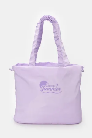 Women Lilac Beach Bag