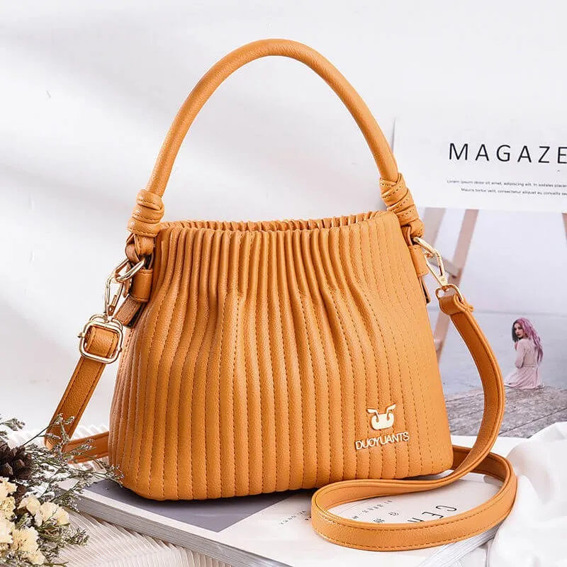 Women's folk stylish fashionable versatile chic vintage soft handbag shoulder bag