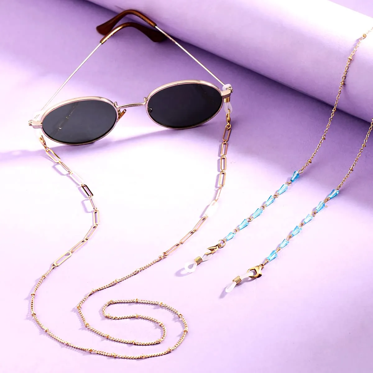 Yellow Chimes Sunglasses Chain for Women Eyeglasses Chain Multicolor Beadded Face Mask Chains Sunglasses Accessories/Sunglasses Lanyard for Girls and Women (Style-16)